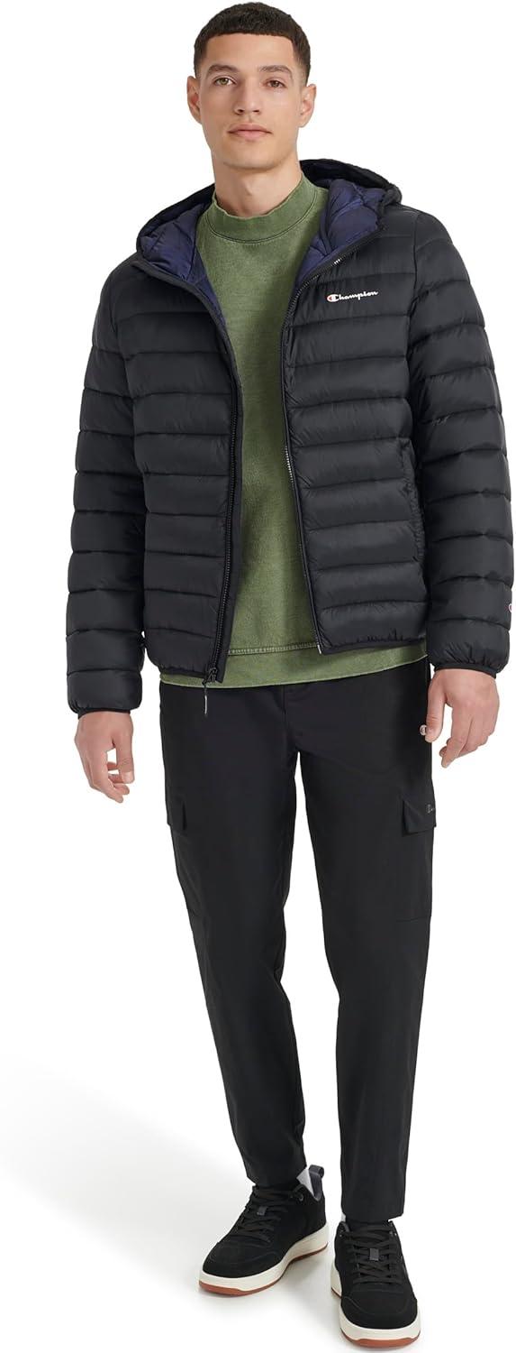 imageChampion mens Performance Lightweight Puffer Jacket With HoodBlack
