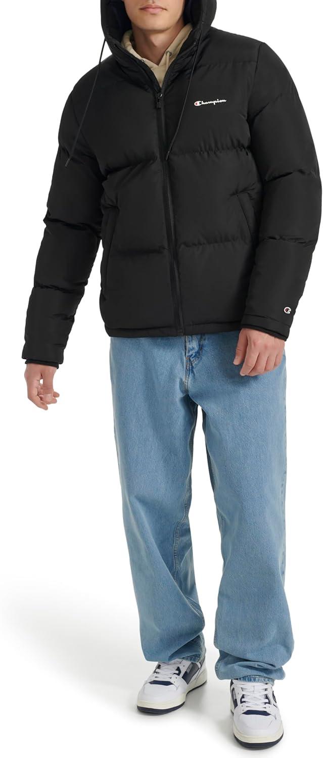 imageChampion mens Quilted Fullzip Hooded Puffer JacketBlack