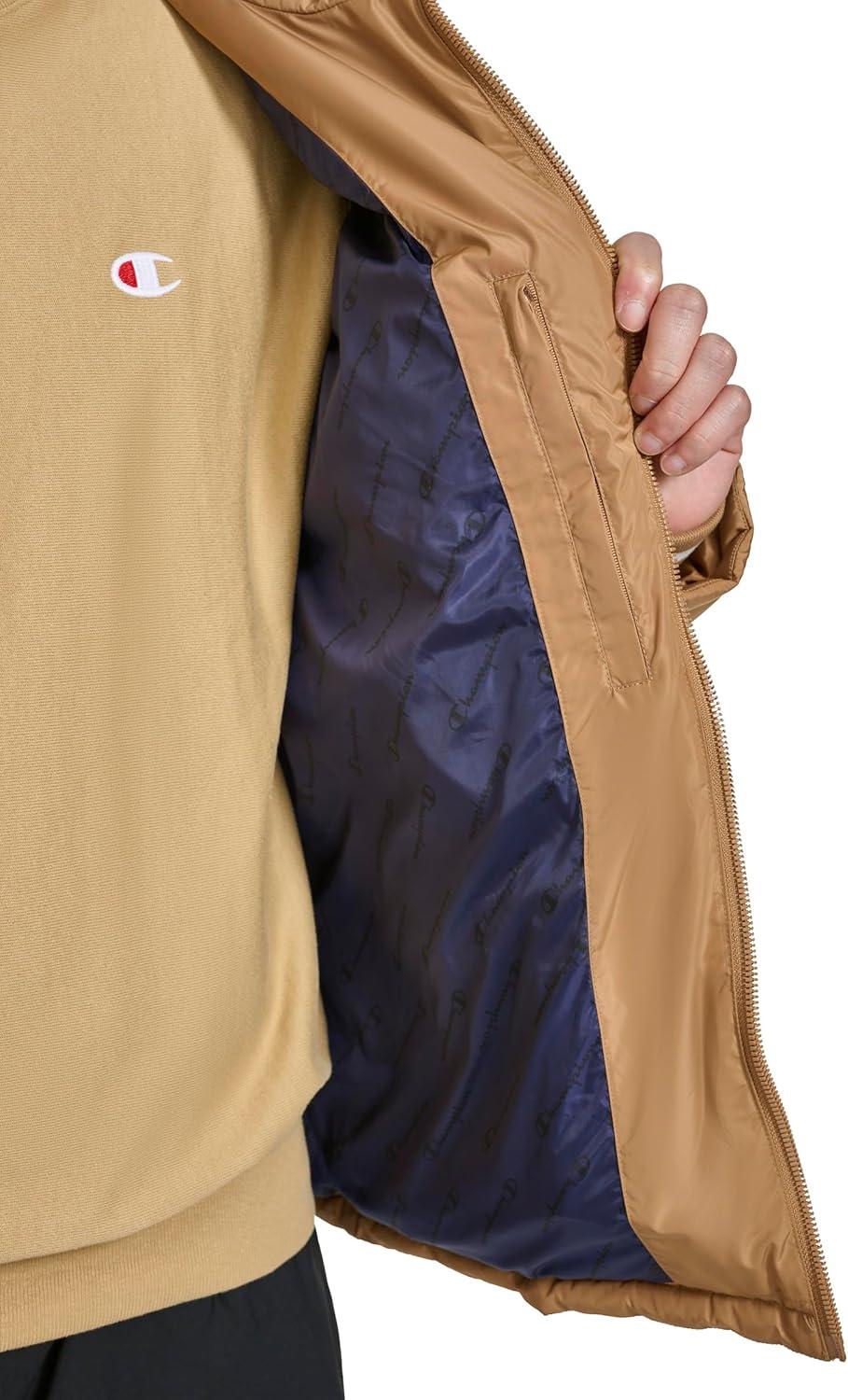 imageChampion mens Quilted Fullzip Hooded Puffer JacketTobacco