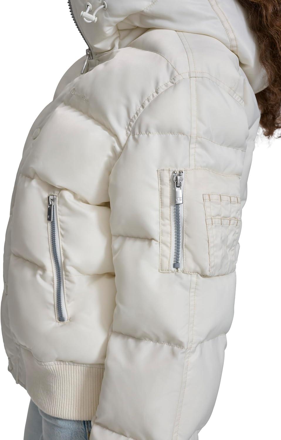 imageChampion womens Quilted Snorkel Puffer Jacket With HoodMarshmallow