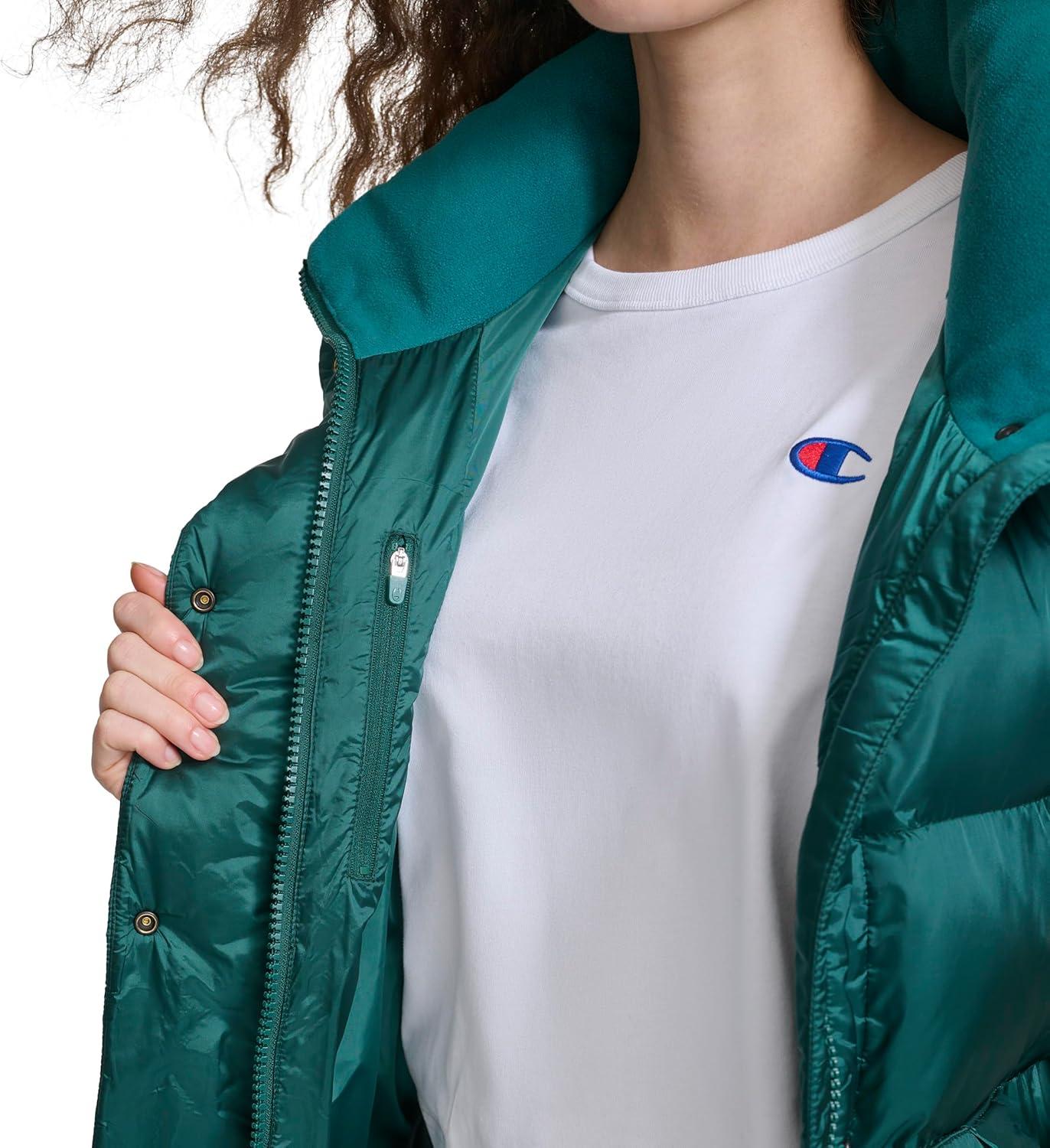 imageChampion womens Satin Quilted Puffer Vest With Stand CollarRainforest