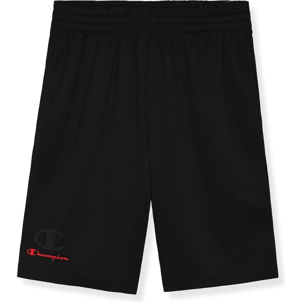 imageChampion Boys Athletic Shorts Lightweight Active Fit Short for KidsBlack