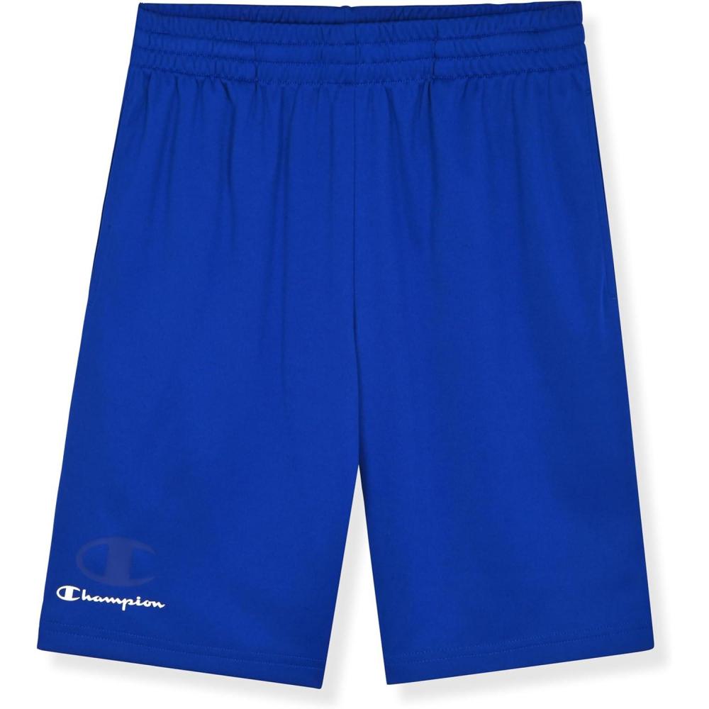 imageChampion Boys Athletic Shorts Lightweight Active Fit Short for KidsBlue Surf