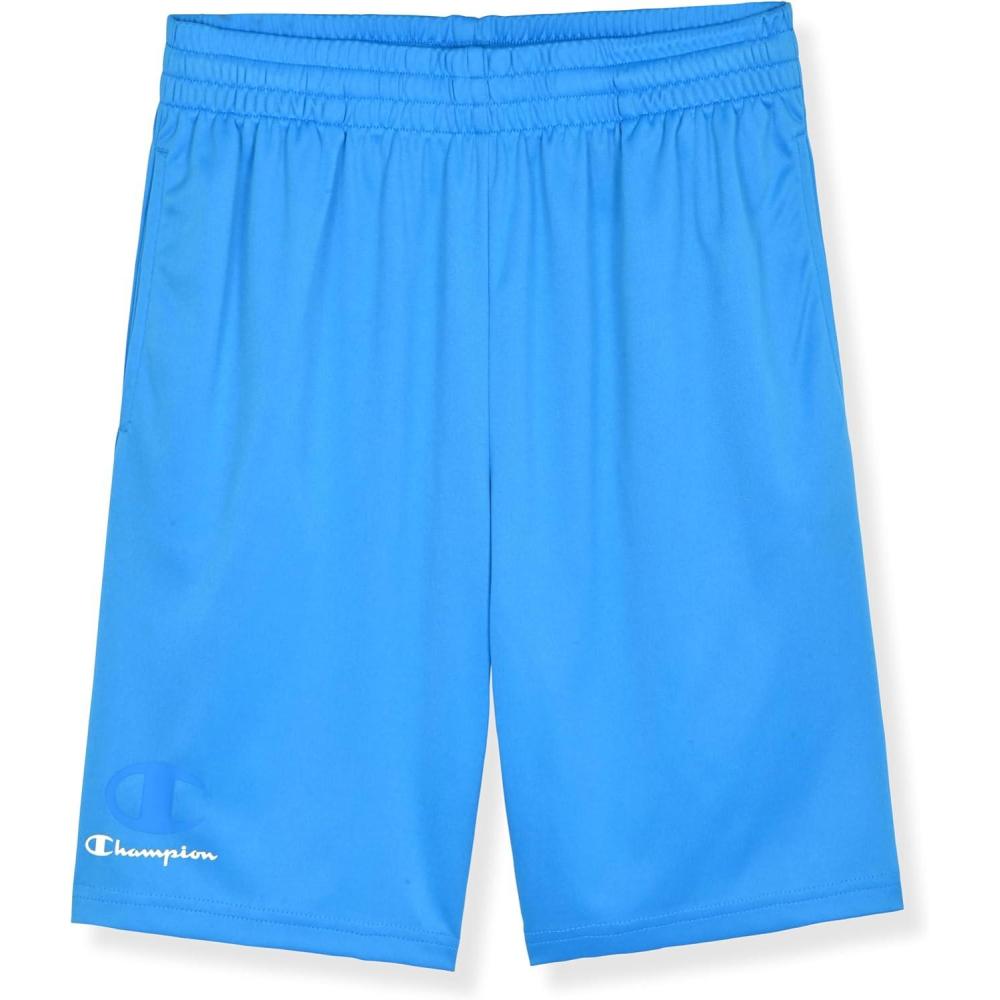 imageChampion Boys Athletic Shorts Lightweight Active Fit Short for KidsMalibu Blue