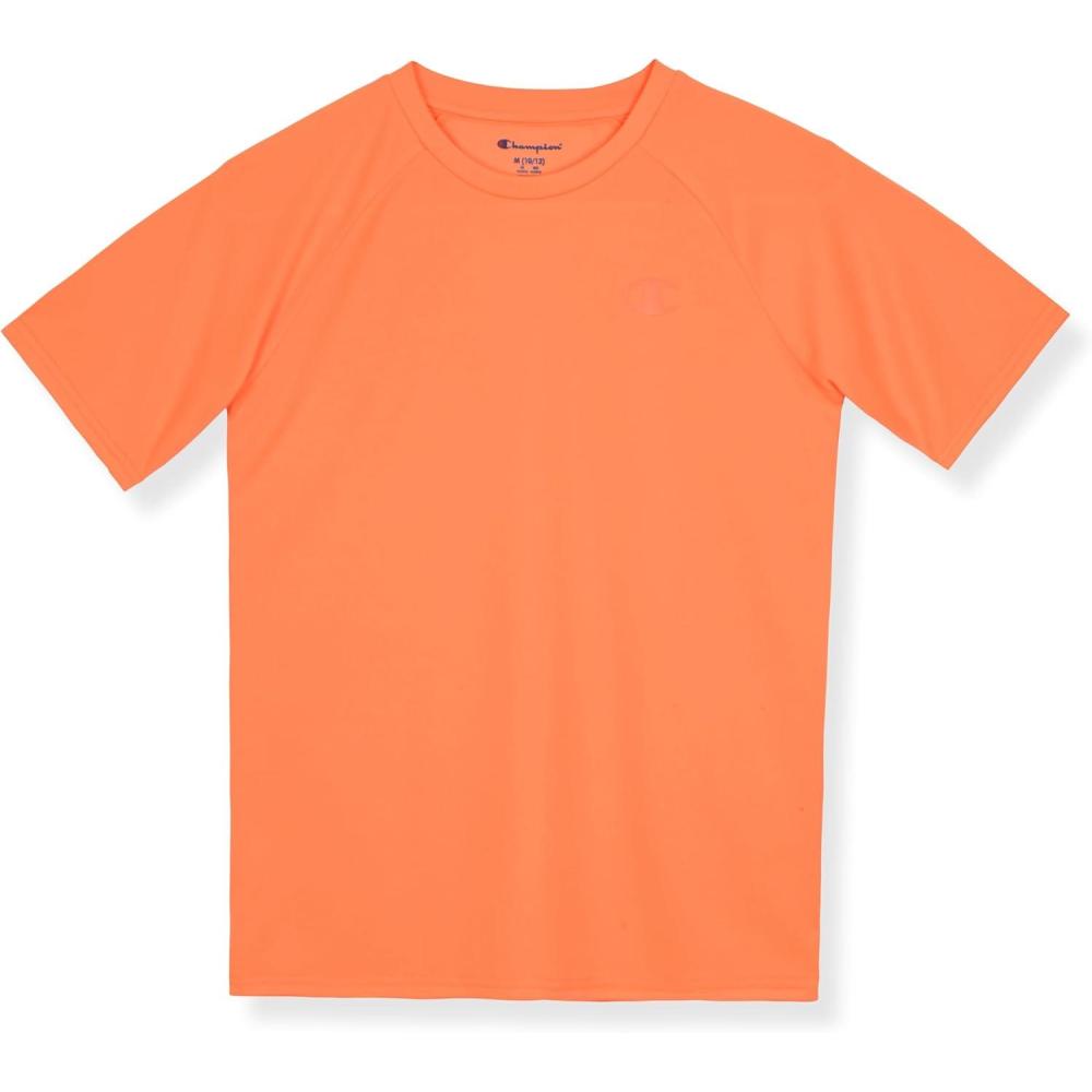 imageChampion Boys Boys Shirt Performance Short Sleeve Tech Athletic Tee ShirtNectarine Orange