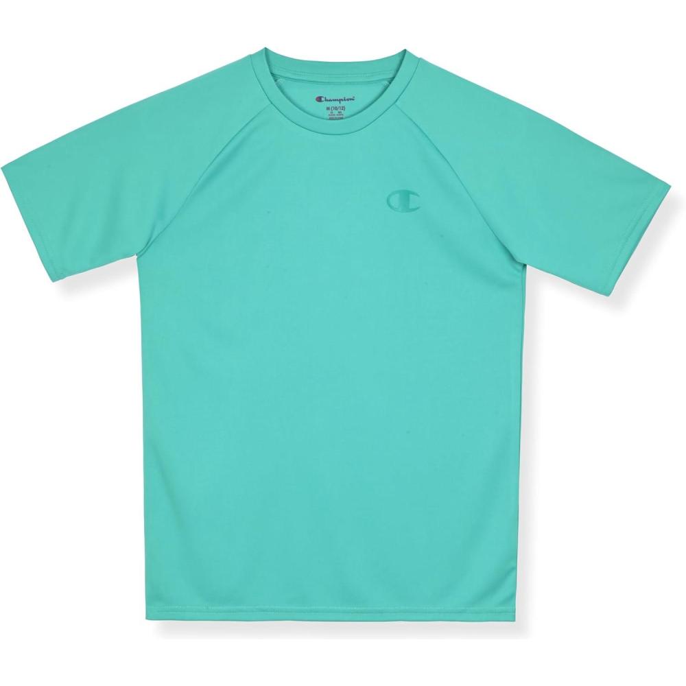 imageChampion Boys Boys Shirt Performance Short Sleeve Tech Athletic Tee ShirtOasis Green