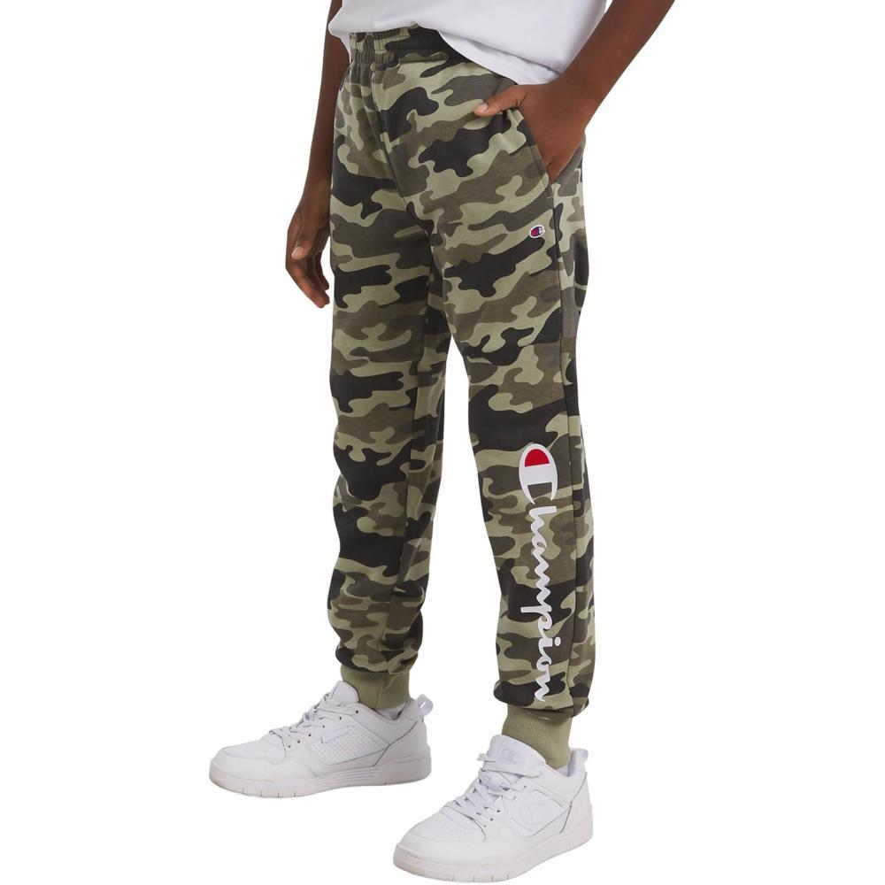 imageChampion Boys Boys Sweatpants Fleece Jogger PantsEarth Camo