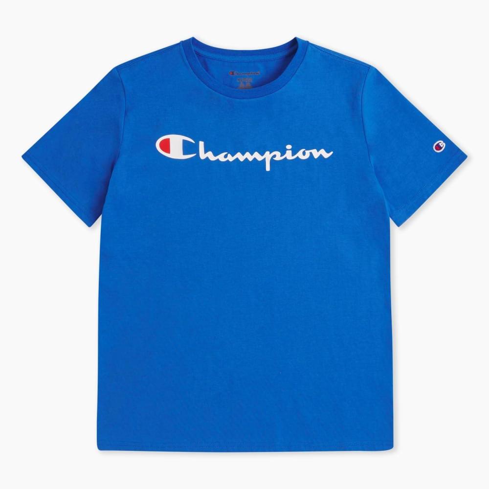 imageChampion Boys Champion Boys Tee Shirt Short Sleeve Logo TShirt for KidsCrash Blue