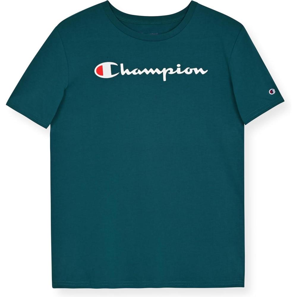 imageChampion Boys Champion Boys Tee Shirt Short Sleeve Logo TShirt for KidsDark Teal