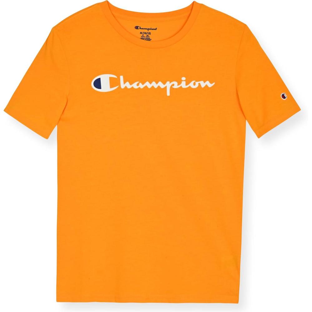 imageChampion Boys Champion Boys Tee Shirt Short Sleeve Logo TShirt for KidsGold Fusion