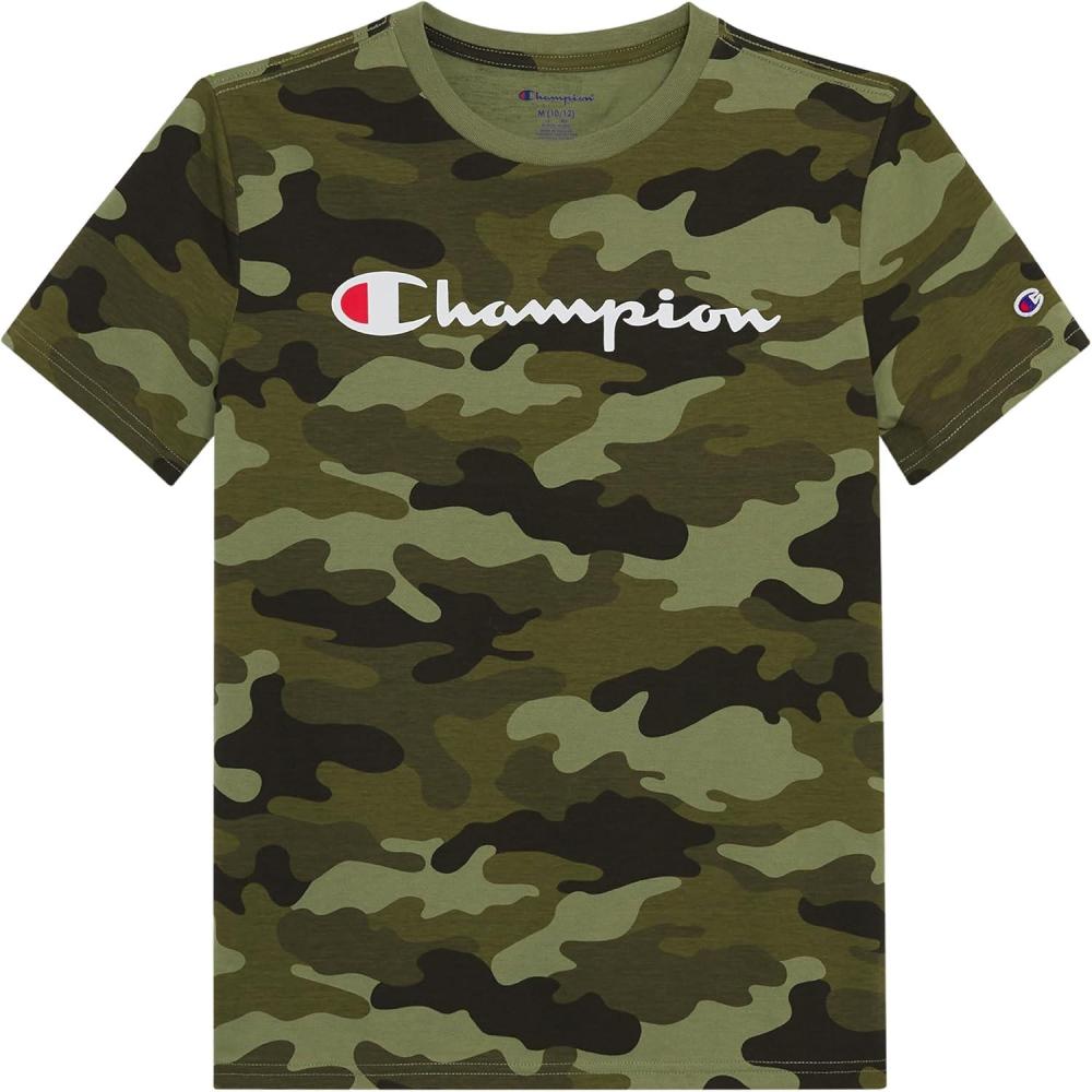 imageChampion Boys Champion Boys Tee Shirt Short Sleeve Logo TShirt for KidsSignature Camoflauge