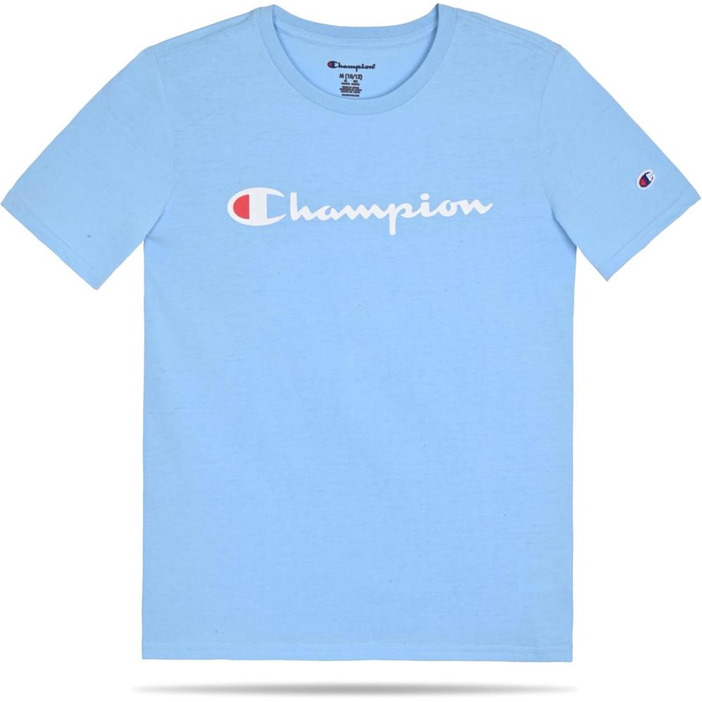 imageChampion Boys Champion Boys Tee Shirt Short Sleeve Logo TShirt for KidsSignature Dutch Blue
