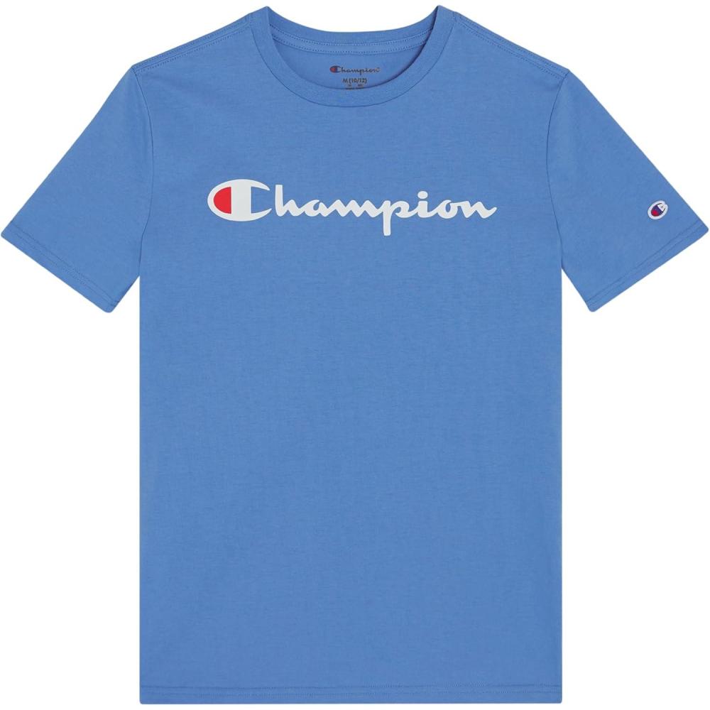 imageChampion Boys Champion Boys Tee Shirt Short Sleeve Logo TShirt for KidsSignature Retro Blue