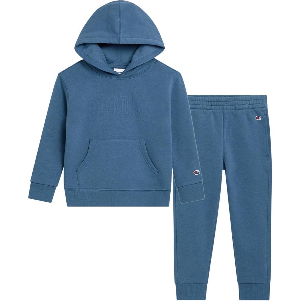 imageChampion Boys Jogger Set Fleece Hoodie and Sweatpants TracksuitDusty Blue