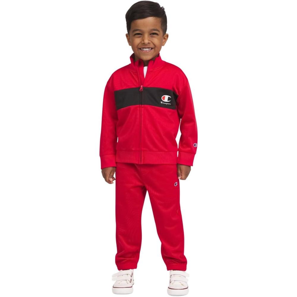 imageChampion Boys Jogger Set Fleece Hoodie and Sweatpants TracksuitLychee Black