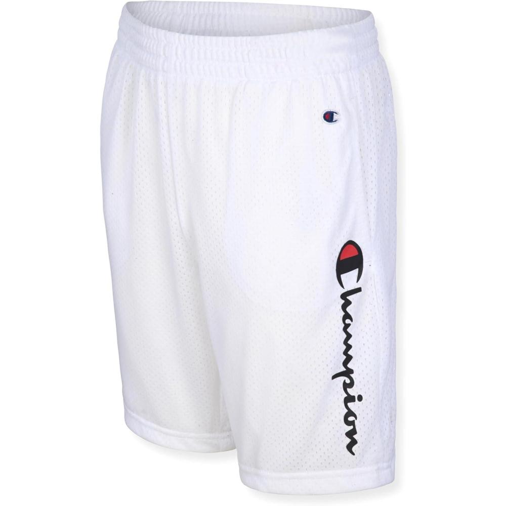 imageChampion Boys Shorts Athletic Mesh Basketball Shorts for BoysSignature Bright White