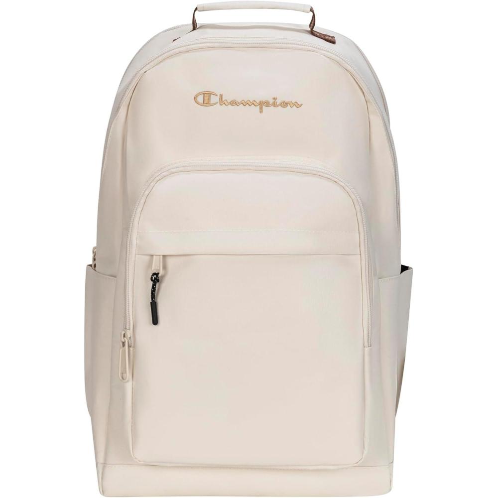 imageChampion Council Laptop Backpack with Padded Adjustable Straps Water Bottle Pocket for Work Travel Commute NaturalBrown MediumNaturalBrown