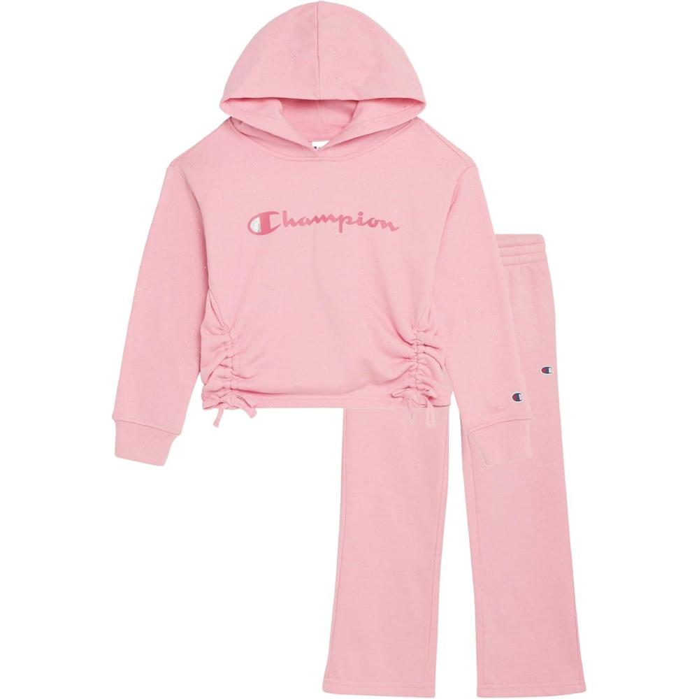 imageChampion Girls Hoodie and Sweatpant Set for Kids Athletic Fleece SweatsuitCandy
