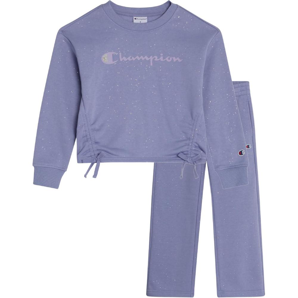 imageChampion Girls Hoodie and Sweatpant Set for Kids Athletic Fleece SweatsuitMeadow