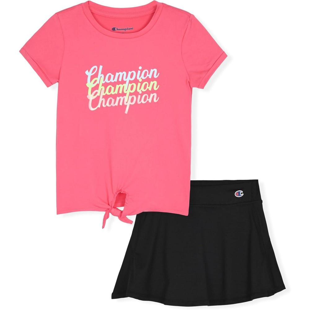 imageChampion Girls Shorts Sets 2 Piece Short Set for Girls Active ClothingPink