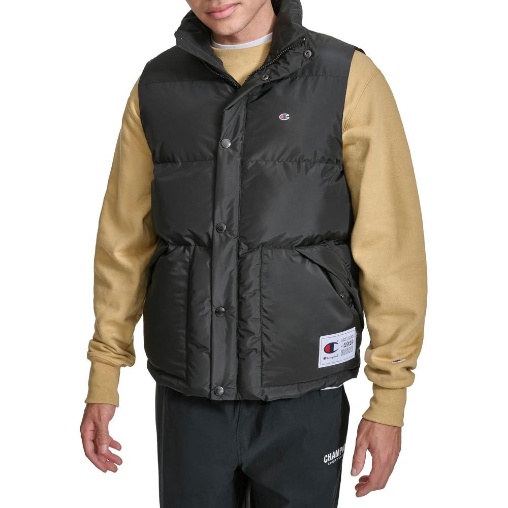 imageChampion Mens Puffer Vest With LogoBlack