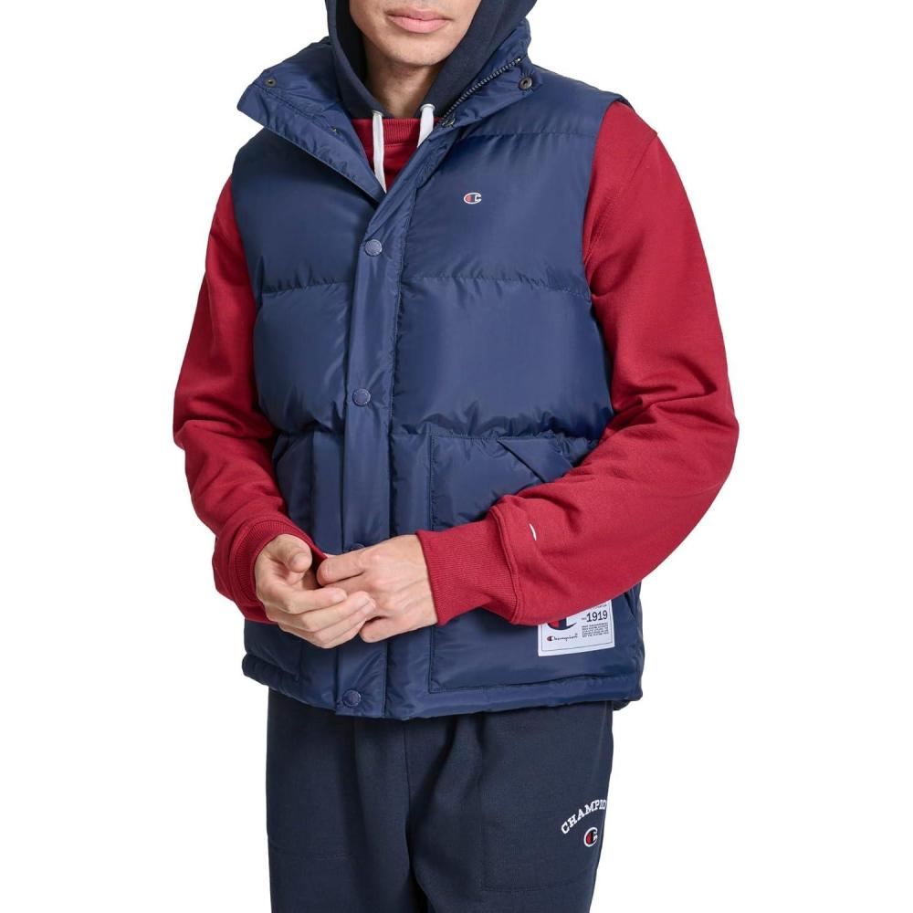 imageChampion Mens Puffer Vest With LogoPeacoat
