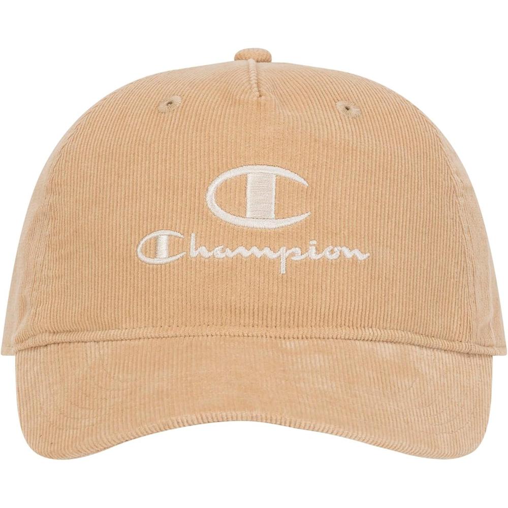 imageChampion Mens Pursuit Corduroy Snapback Adjustable CapWestern Khaki