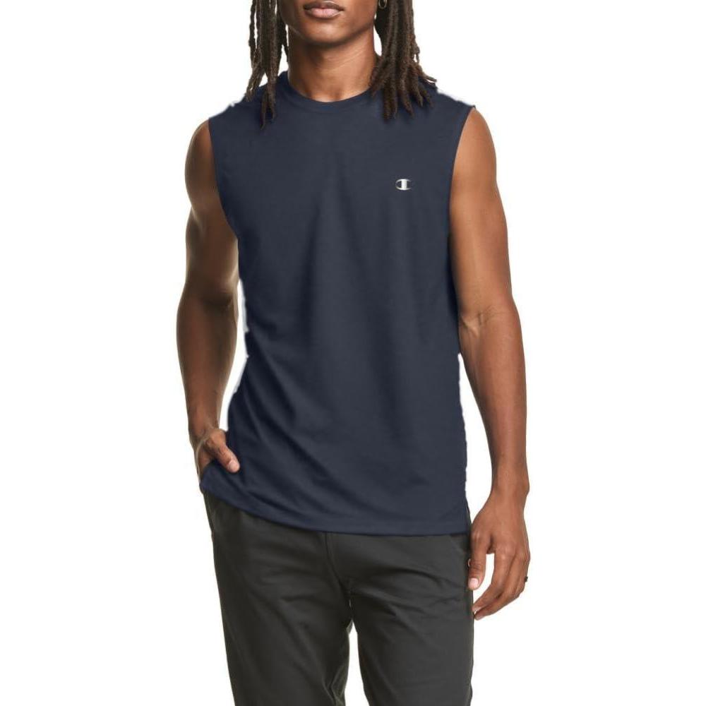 imageChampion Mens Sleeveless Tshirt Sport Tank Muscle Tshirt for Men Reg Or Big ampamp TallNavy