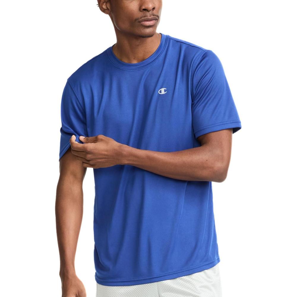 imageChampion Mens Tshirt Sport Tee Moisture Wicking Anti Odor Athletic Tshirt for Men Reg Or Big ampamp TallRoyal Blue