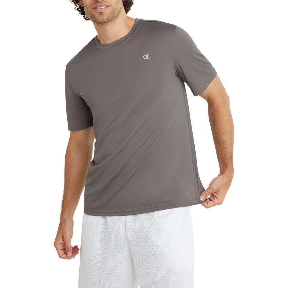 imageChampion Mens Tshirt Sport Tee Moisture Wicking Anti Odor Athletic Tshirt for Men Reg Or Big ampamp TallStone Gray