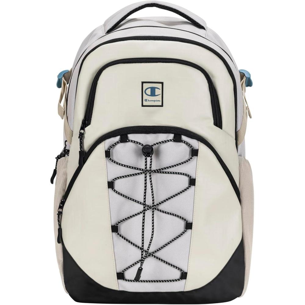 imageChampion Summit Backpack with Padded Sternum Waist Strap Laptop Compartment for Travel Outdoor Commute Sail Away Navy MediumAutumn Beige