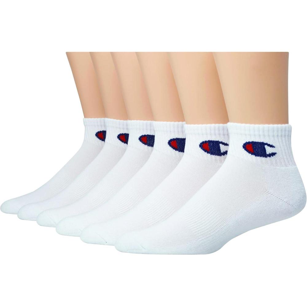 imageChampion Womens Cushioned Quarter Socks 6PackWhite