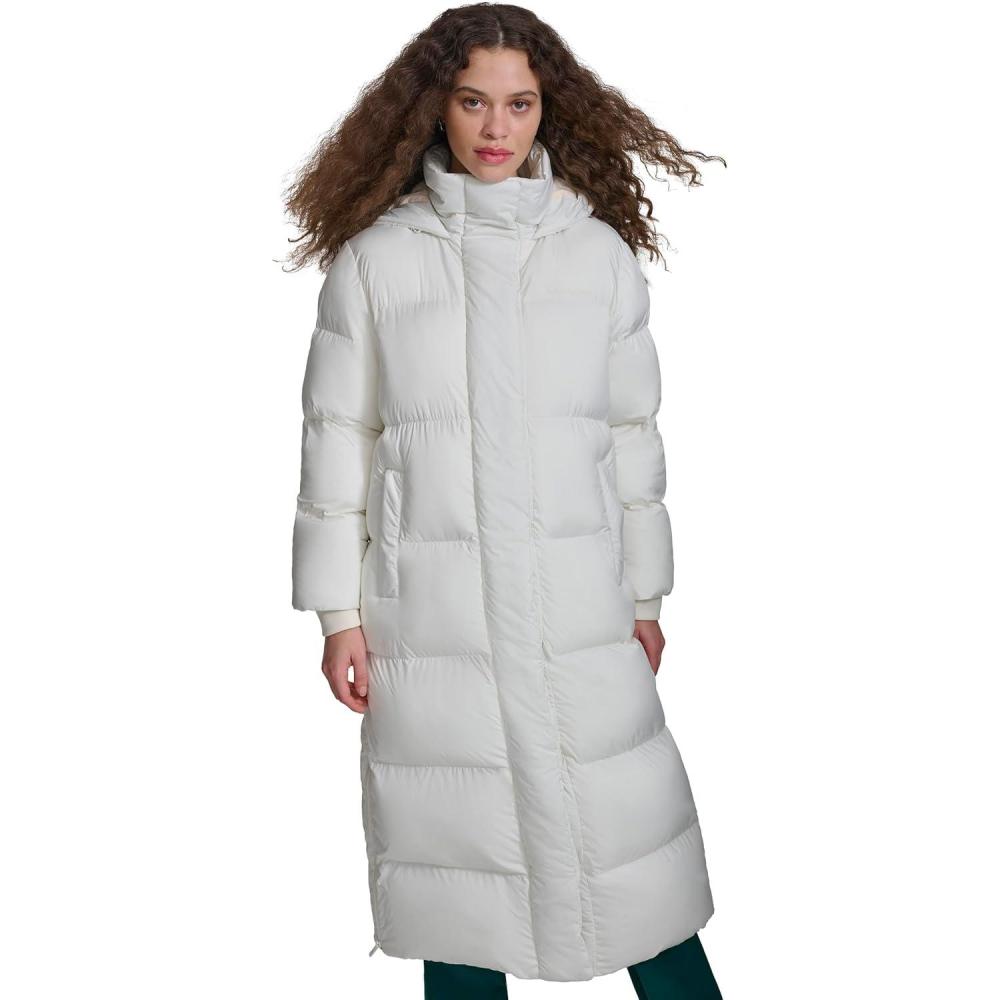 imageChampion Womens Extra Long Quilted Puffer Jacket With HoodMarshmallow