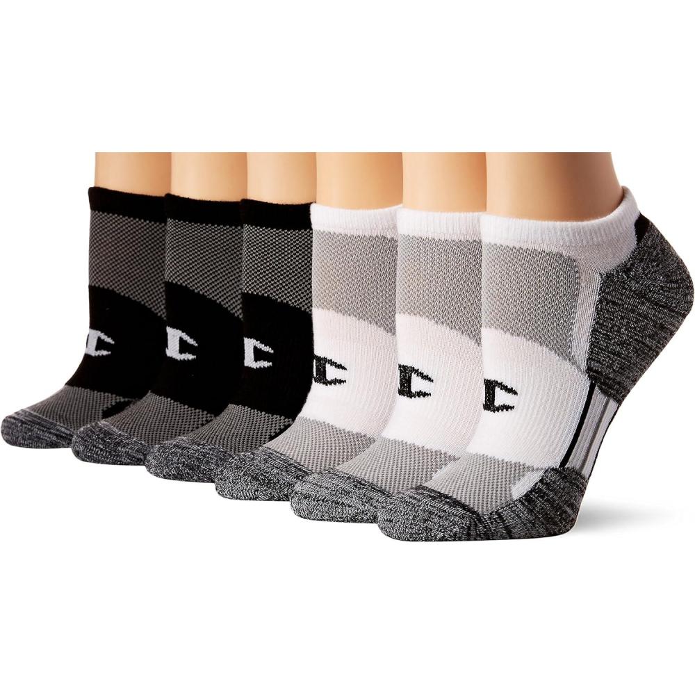 imageChampion Womens Low Cut Athletic Socks 6PackBlackWhite Assortment