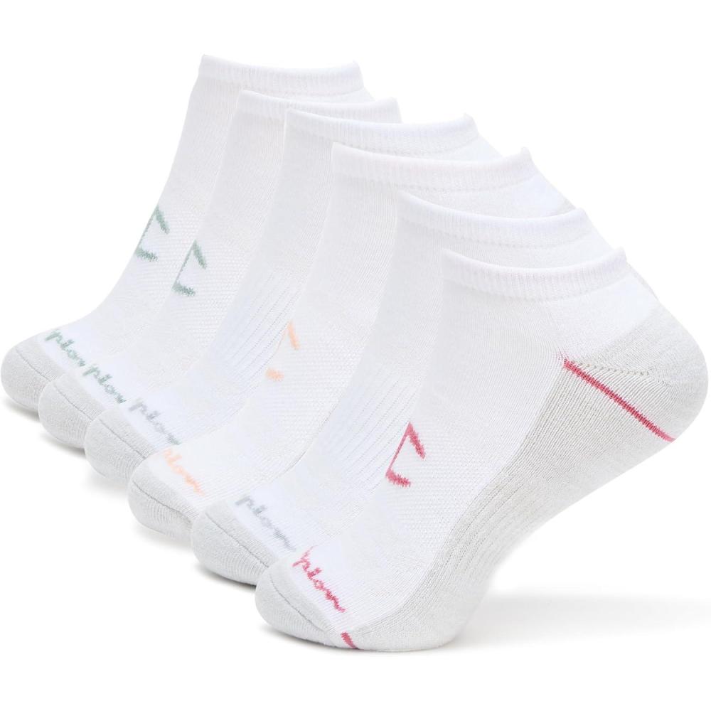 imageChampion Womens Low Cut Athletic Socks 6PackWhite Big C