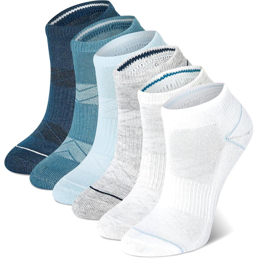 imageChampion Womens Low Cut Athletic Socks 6PackWhiteBlue Assorted