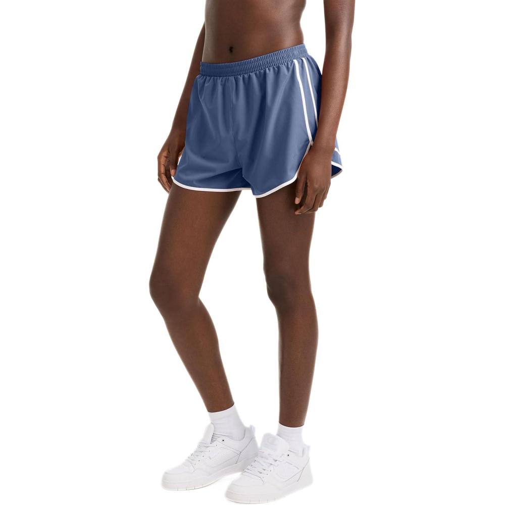 imageChampion Womens Shorts Workout Shorts Soft Comfortable Gym Shorts for Women 3quotSeven Seas BlueWhite
