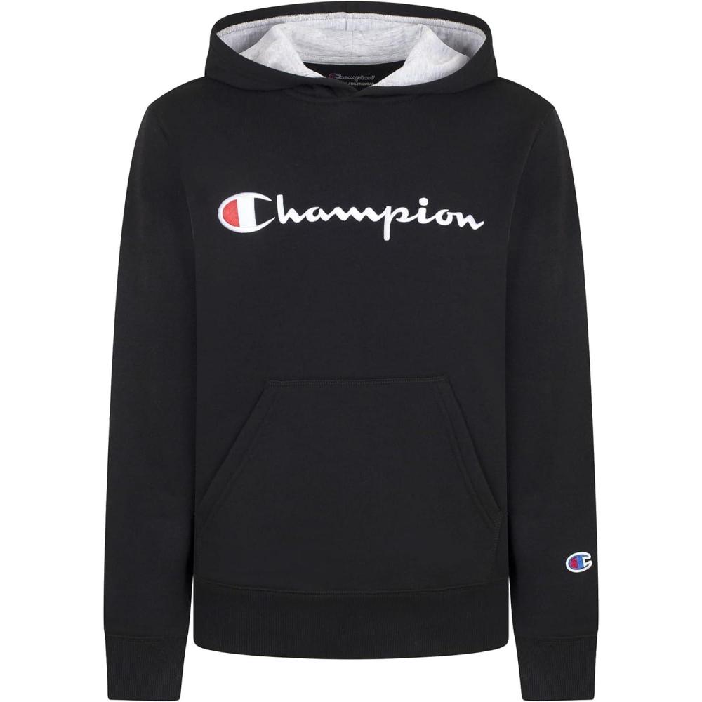 imageChampion boys Boys Hoodie for Kids Sweatshirt Fleece Youth Pullover With HoodBlack Signature