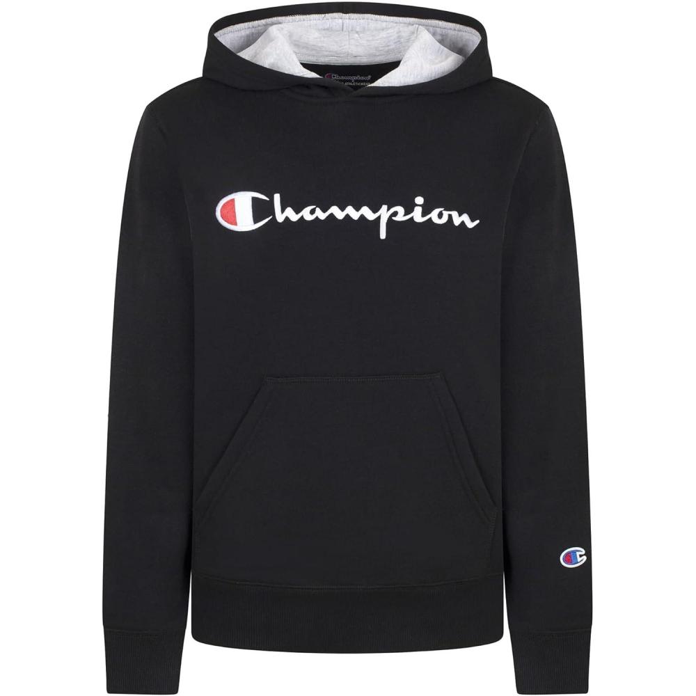 imageChampion boys Boys Hoodie for Kids Sweatshirt Fleece Youth Pullover With HoodHeritage Black