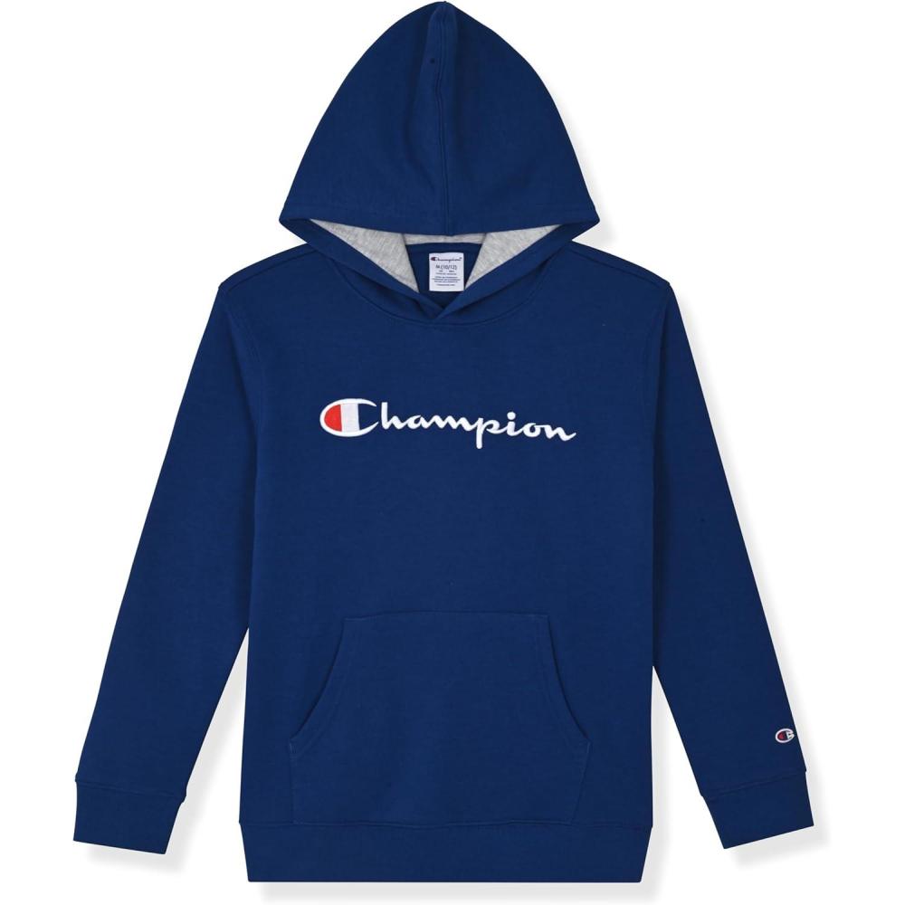 imageChampion boys Boys Hoodie for Kids Sweatshirt Fleece Youth Pullover With HoodSignature Blue Limoges