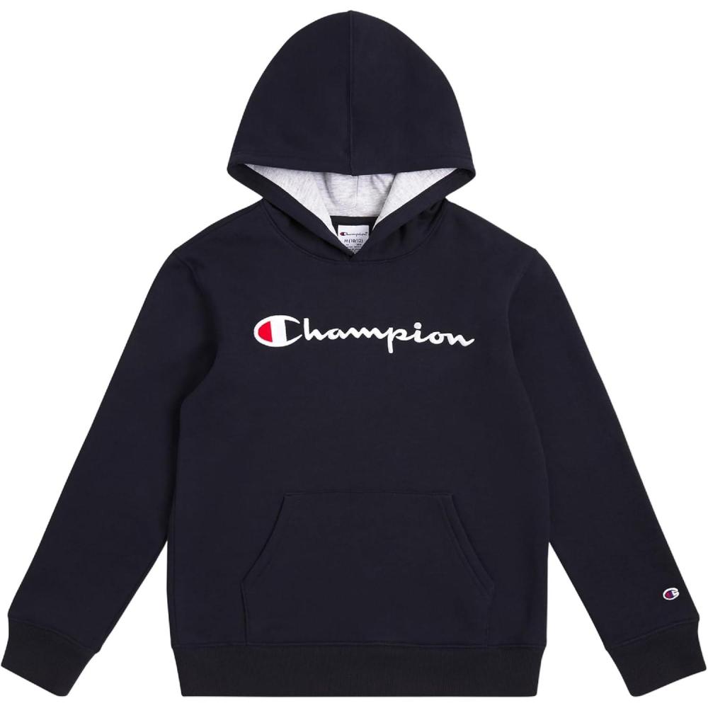 imageChampion boys Boys Hoodie for Kids Sweatshirt Fleece Youth Pullover With HoodSignature Dark Navy
