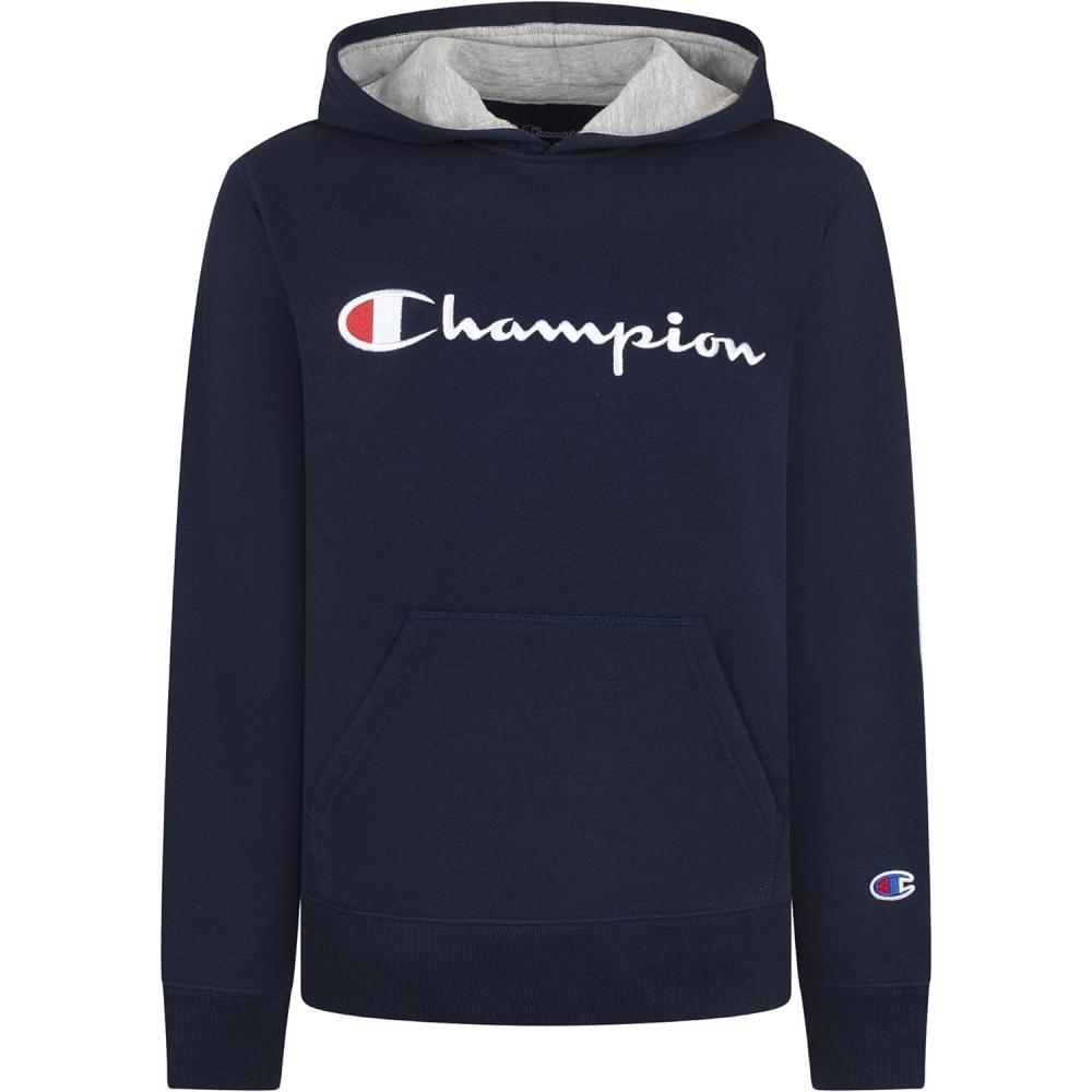 imageChampion boys Boys Hoodie for Kids Sweatshirt Fleece Youth Pullover With HoodSignature Navy Blue