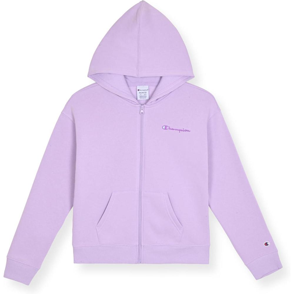 imageChampion girls Girls Hoodie Sweatshirt Zip Up Fleece Athletic Hoodie for Girl ClothingSignature Pastel Lilac