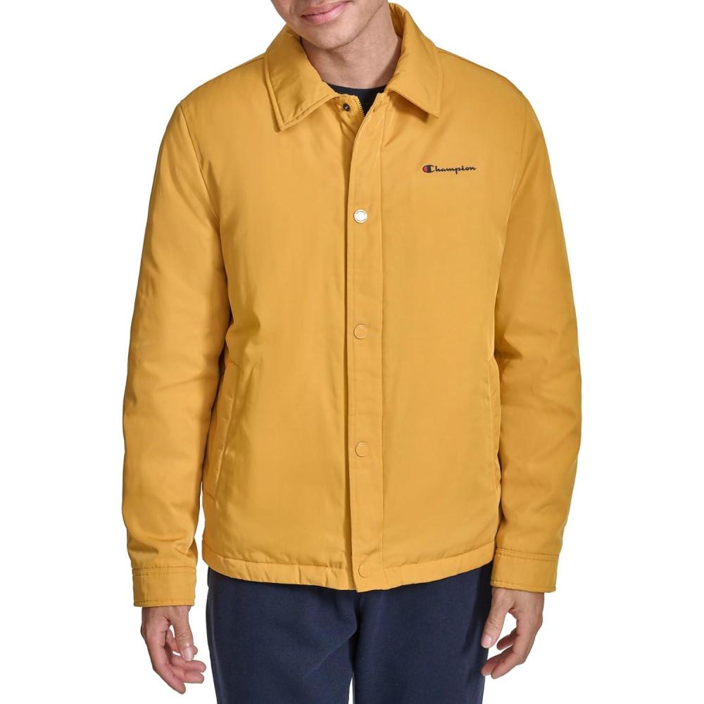 imageChampion mens Active Waterresistant Coaches JacketSunflower