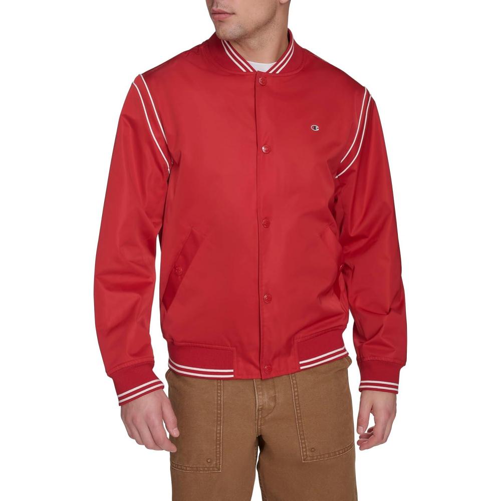 imageChampion mens Lightweight Varsity Bomber JacketChili Pepper