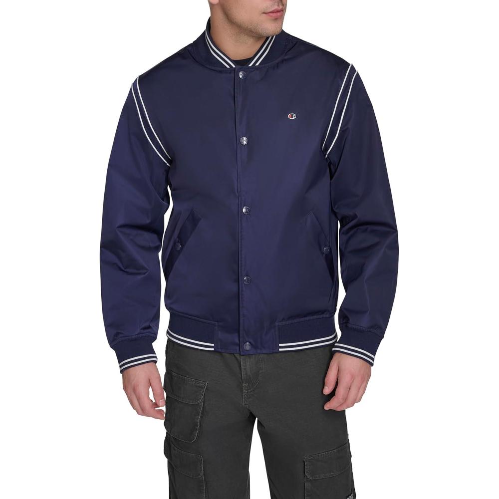 imageChampion mens Lightweight Varsity Bomber JacketPeacoat