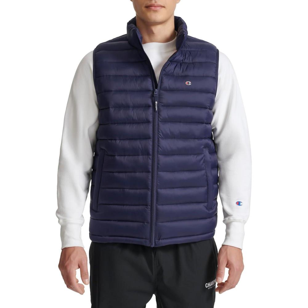 imageChampion mens Packable Puffer Vest With Stand CollarPeacoat