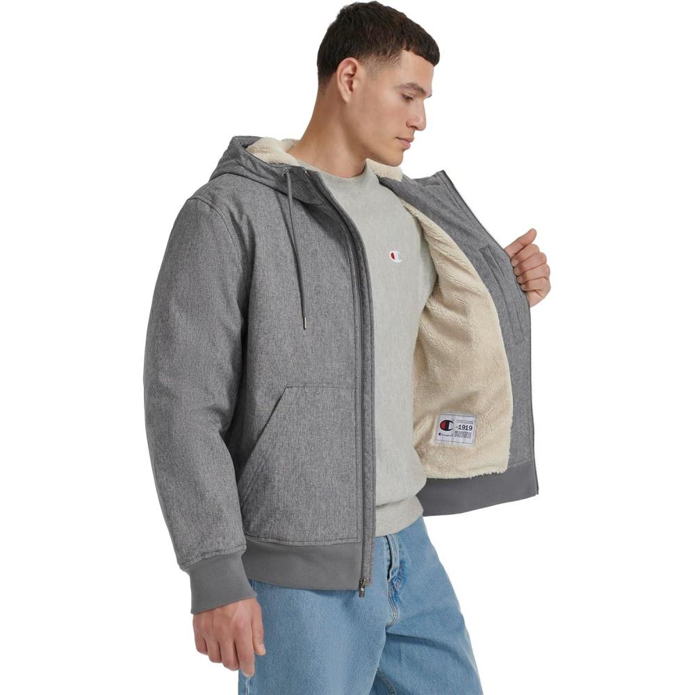 imageChampion mens Sherpa Lined HoodieHeather Grey