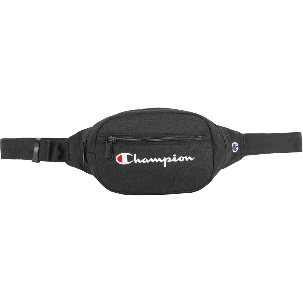 imageChampion unisex adult Waist Pack BlackWhite Logo One Size US