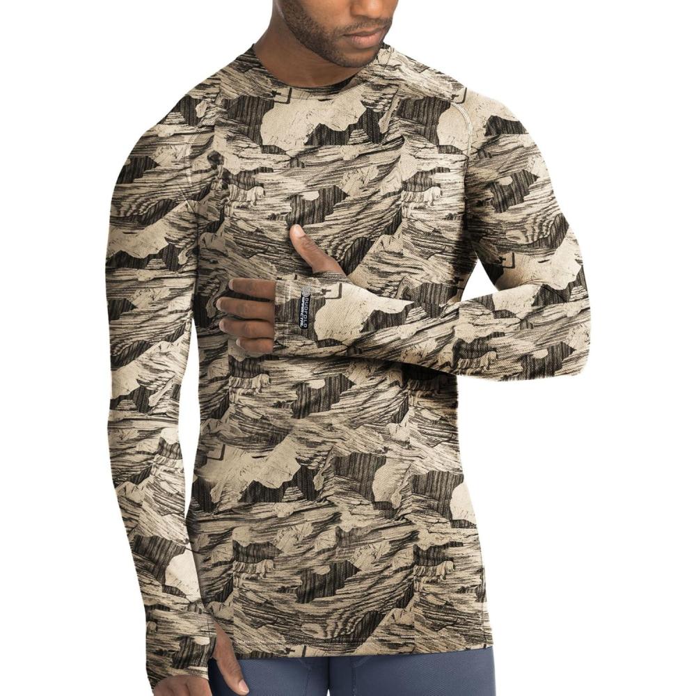 imageDuofold Mens Lightweight Thermatrix Performance Thermal ShirtWood Camo